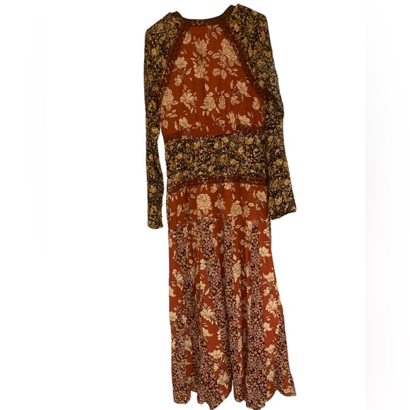 NWT free people tilda wrap dress in neutral combo Medium - Picture 7 of 10